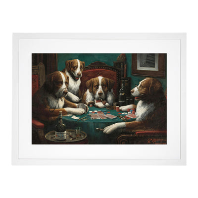 Dogs Playing Poker By Cassius Marcellus Coolidge