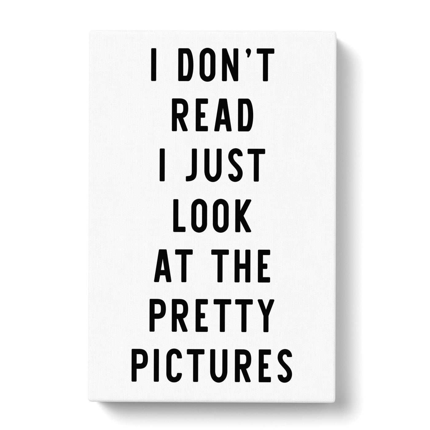 Don'T Read Typography Canvas Print Main Image