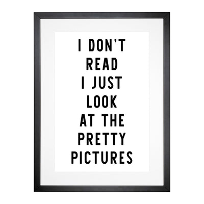 Don'T Read Typography Framed Print Main Image