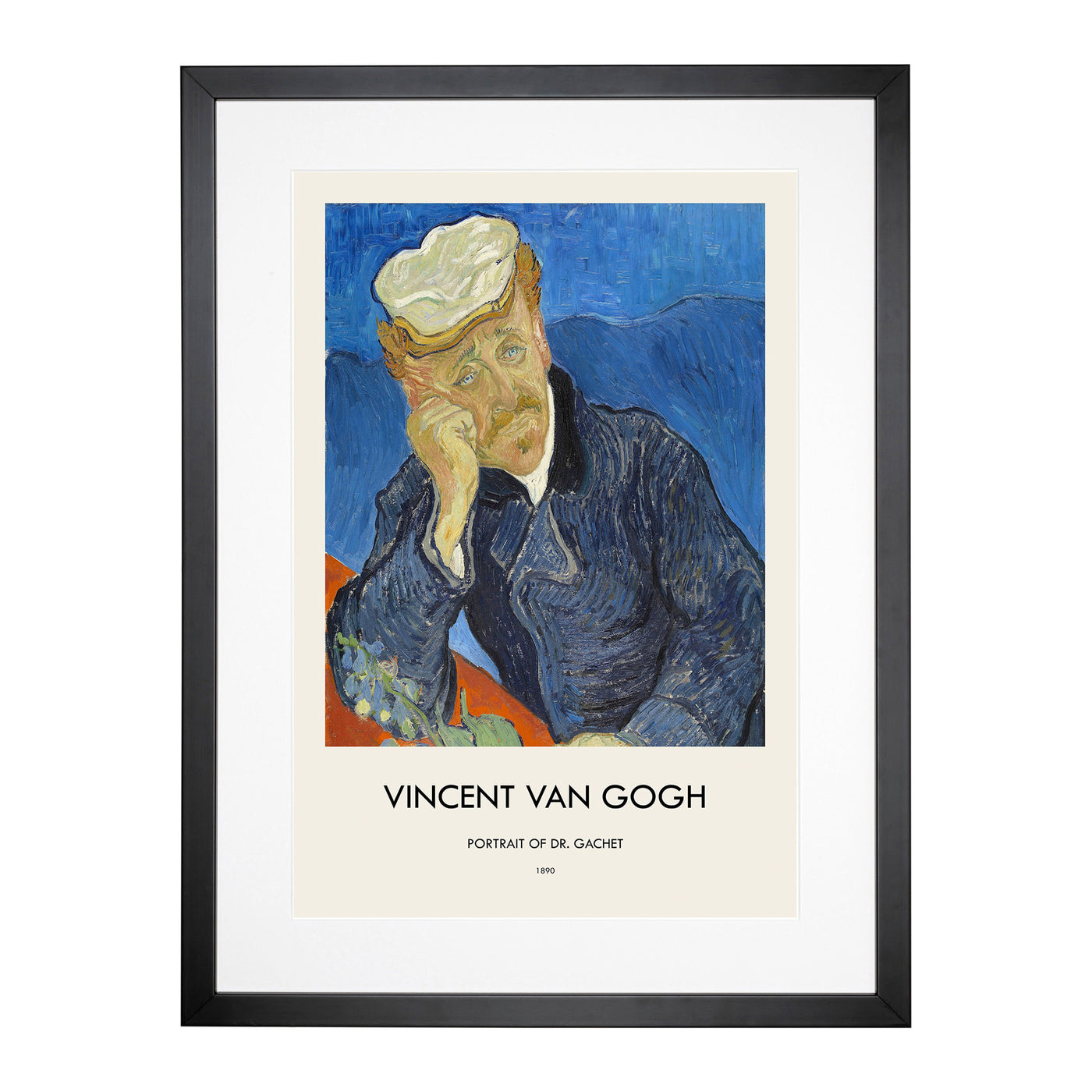 Dr Paul Gachet Print By Vincent Van Gogh Framed Print Main Image