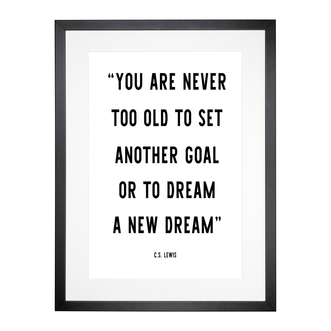 Dream A New Dream Typography Framed Print Main Image