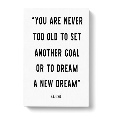 Dream A New Dream Typography Canvas Print Main Image