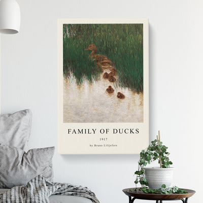 Duck Family Print By Bruno Liljefors