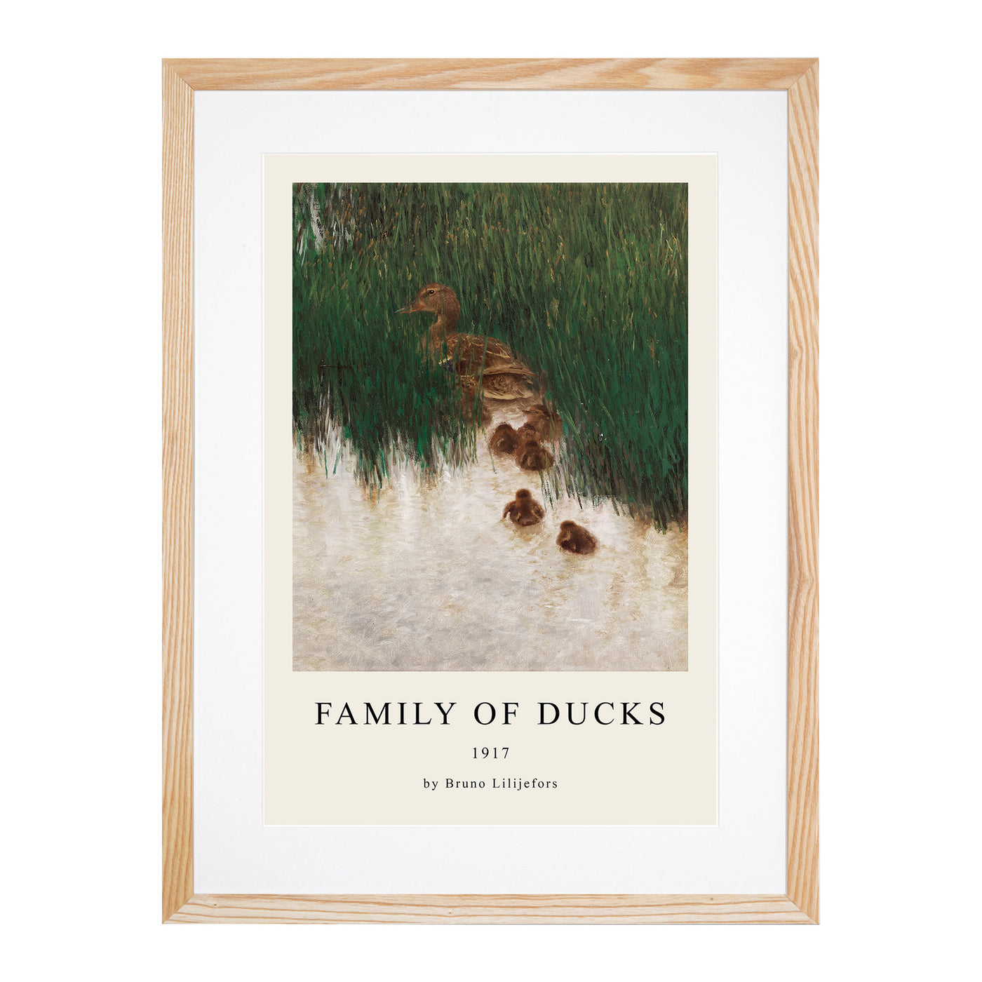 Duck Family Print By Bruno Liljefors