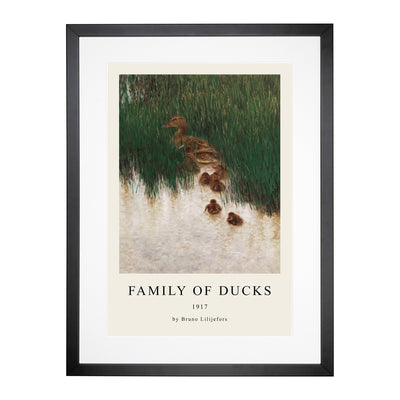 Duck Family Print By Bruno Liljefors Framed Print Main Image