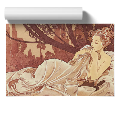 Dusk By Alphonse Mucha