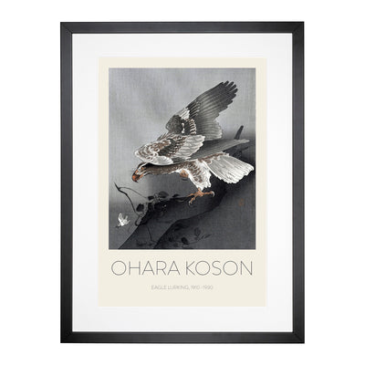 Eagle Hunting Print By Ohara Koson Framed Print Main Image