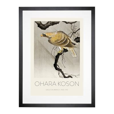Eagle In The Tree Print By Ohara Koson Framed Print Main Image