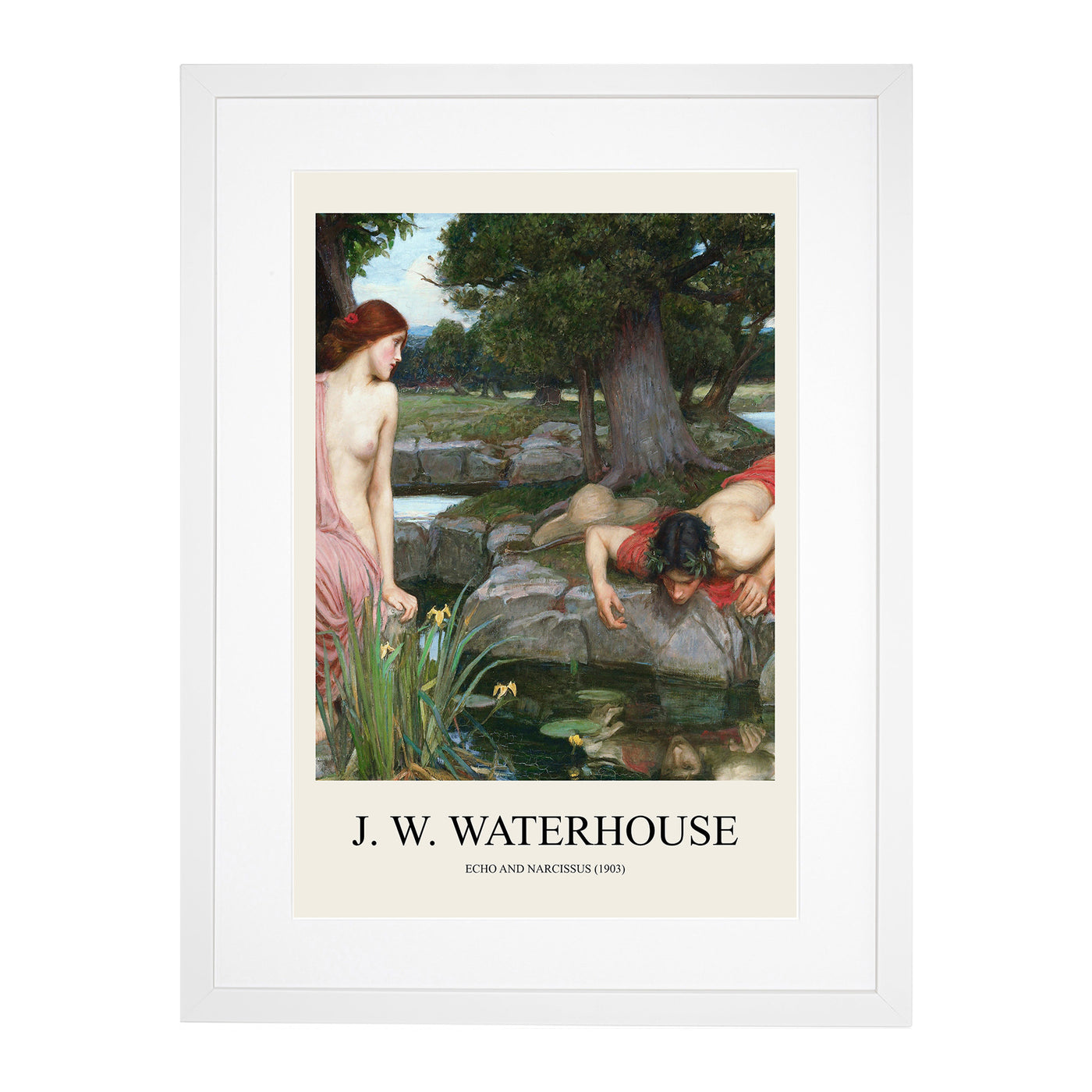 Echo And Narcissus Print By John William Waterhouse