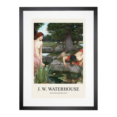 Echo And Narcissus Print By John William Waterhouse Framed Print Main Image