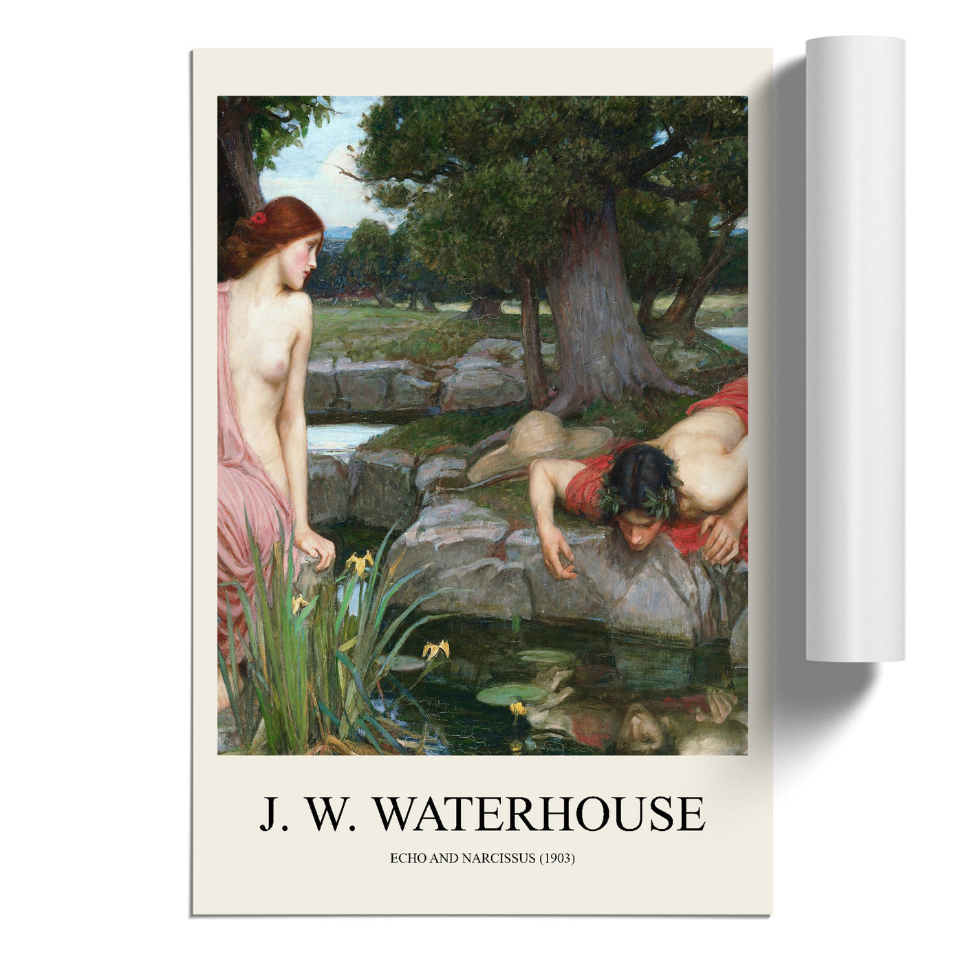 Echo And Narcissus Print By John William Waterhouse