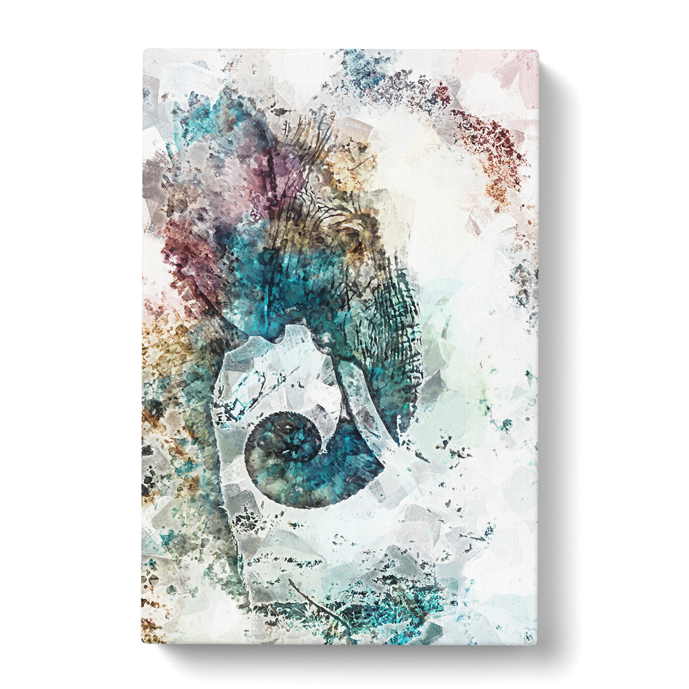 Elephant Profile In Abstract Canvas Print Main Image