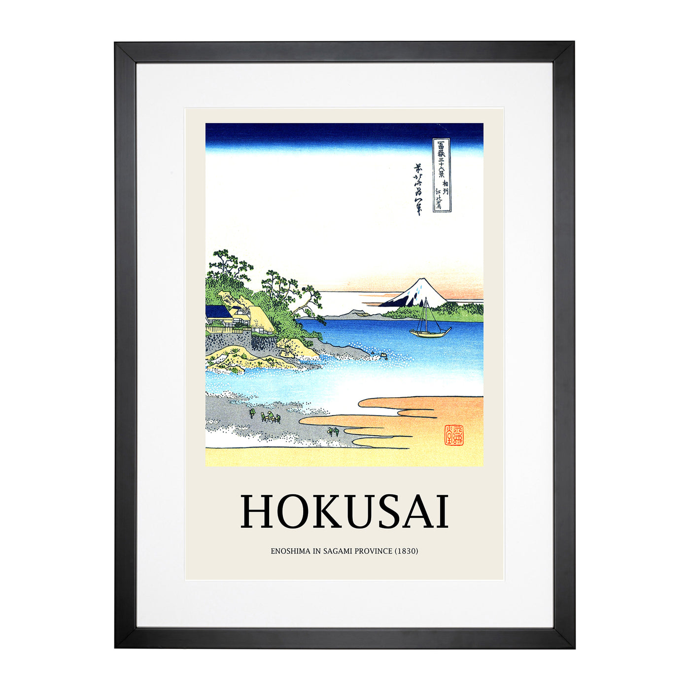 Enoshima In The Sagami Province Print By Katsushika Hokusai Framed Print Main Image