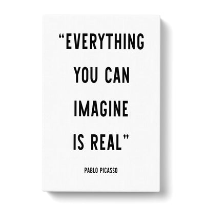 Everything You Can Imagine Typography Canvas Print Main Image