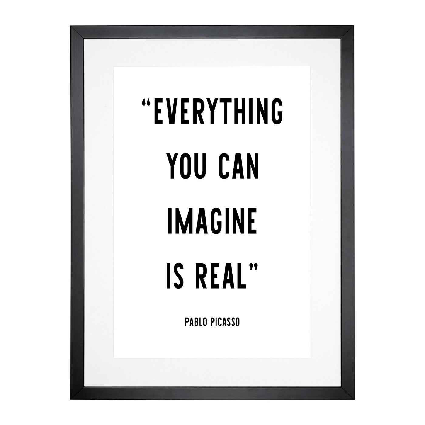 Everything You Can Imagine Typography Framed Print Main Image
