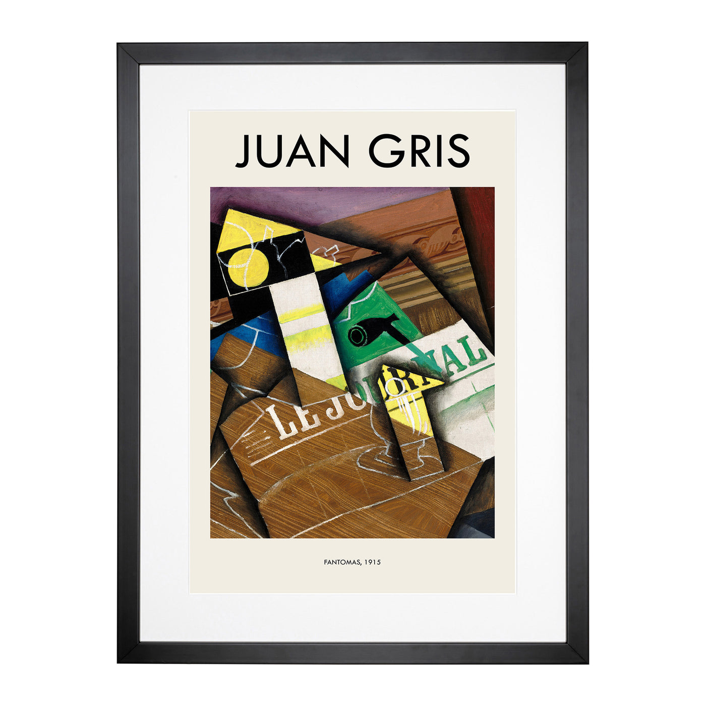 Fantomas Print By Juan Gris Framed Print Main Image