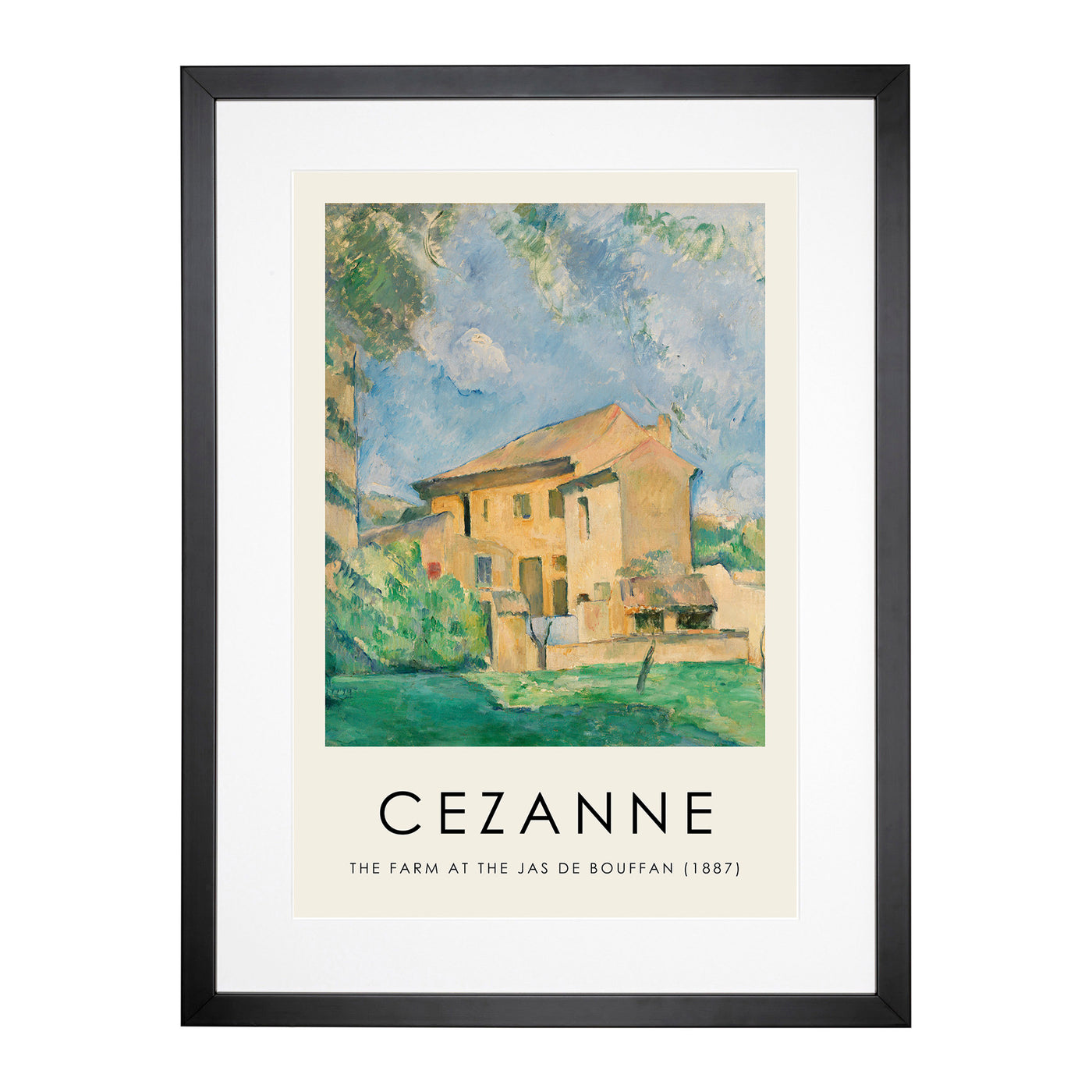 Farm At The Jas De Bouffan Print By Paul Cezanne Framed Print Main Image