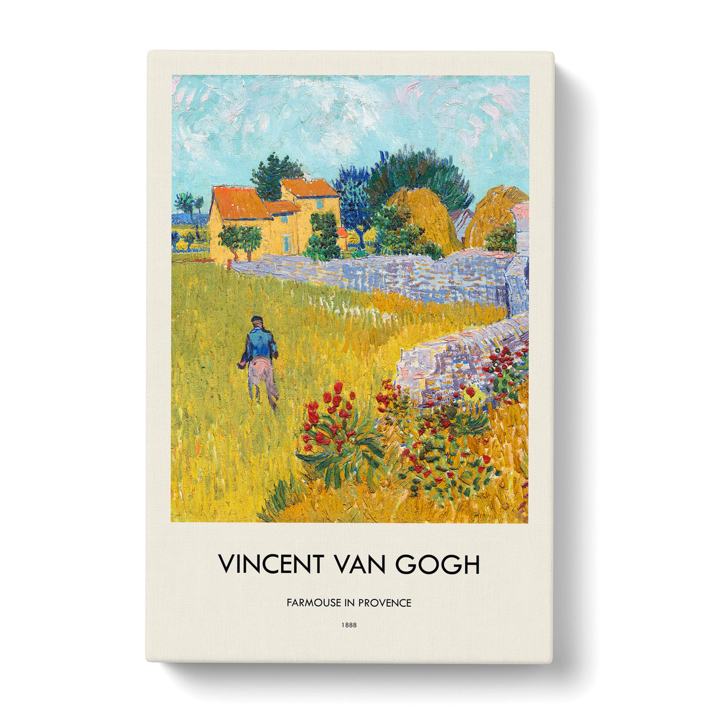 Farmhouse In Provence Print By Vincent Van Gogh Canvas Print Main Image