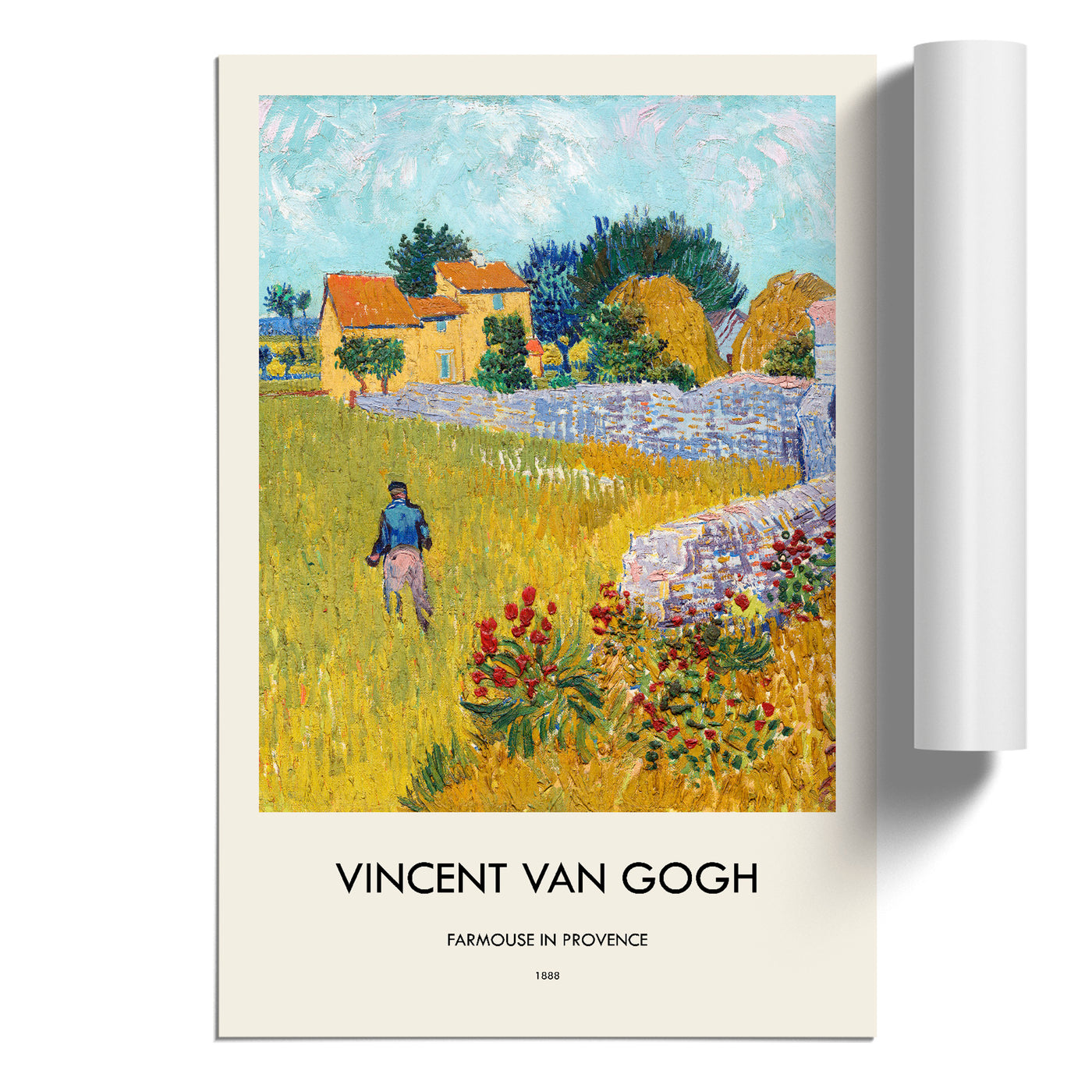 Farmhouse In Provence Print By Vincent Van Gogh