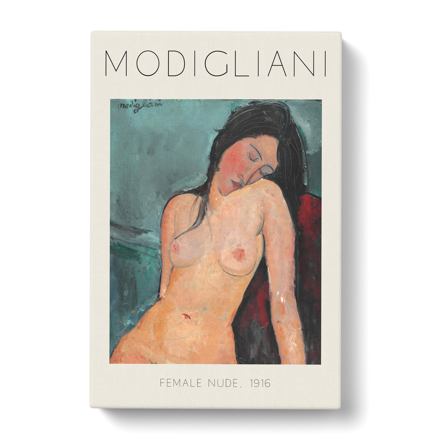 Female Nude Print By Amedeo Modigliani Canvas Print Main Image