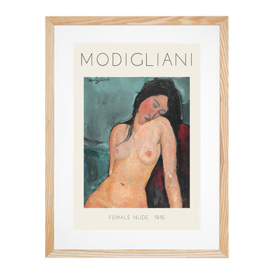 Female Nude Print By Amedeo Modigliani