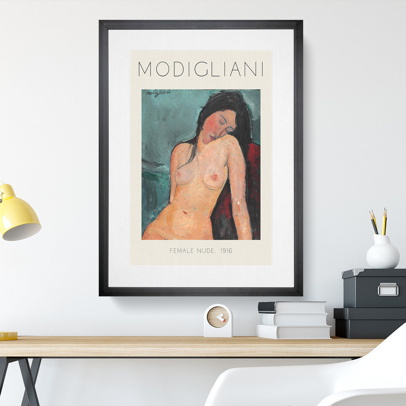 Female Nude Print By Amedeo Modigliani