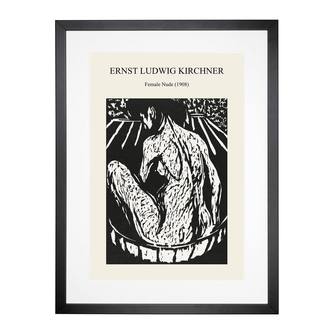 Female Nude Print By Ernst Ludwig Kirchner Framed Print Main Image