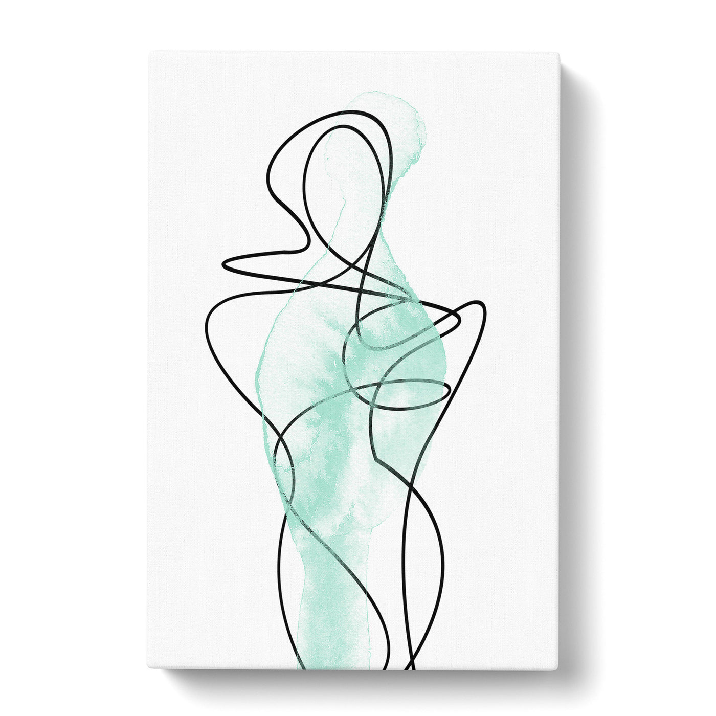 Femals Form Green Canvas Print Main Image