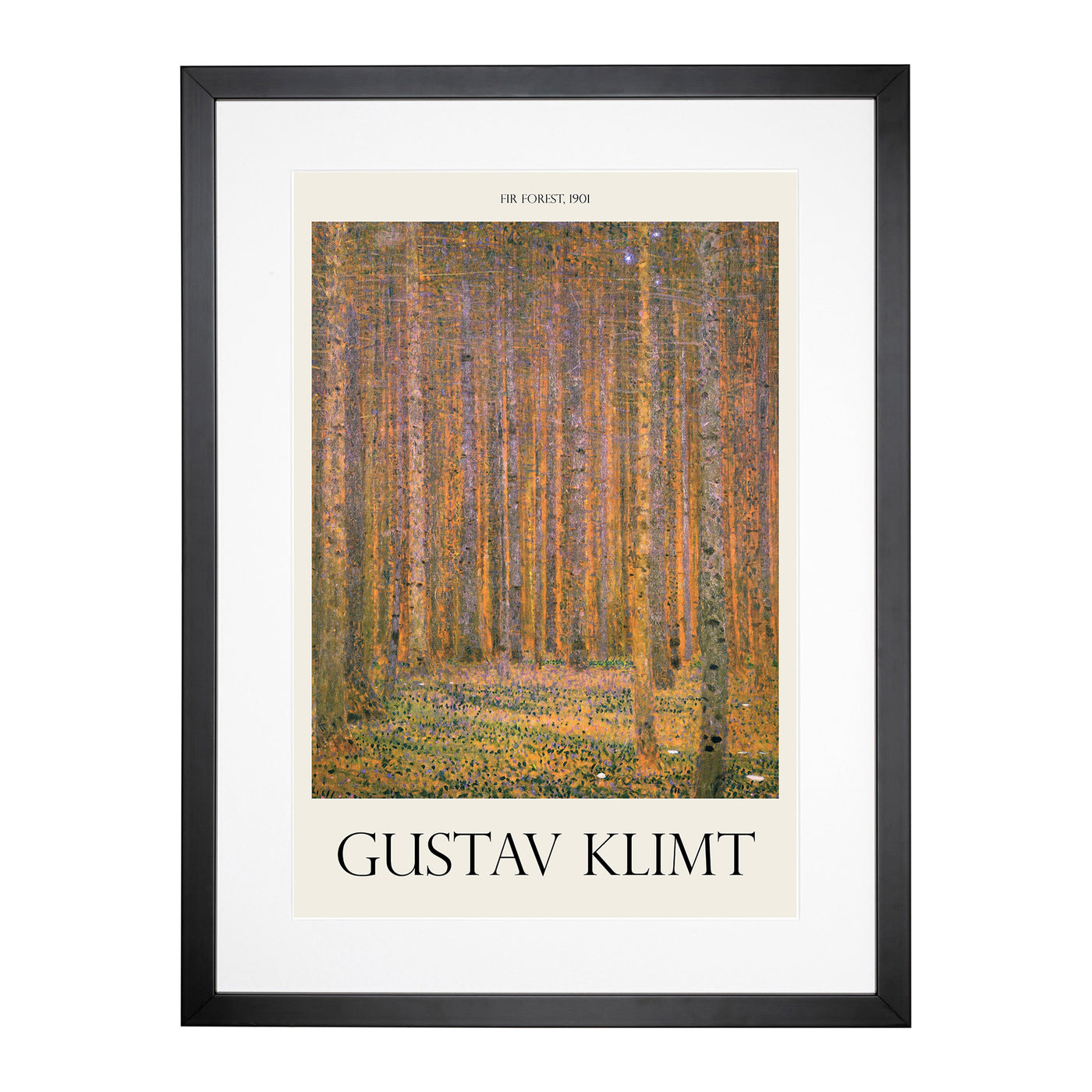 Fir Tree Forest Print By Gustav Klimt Framed Print Main Image