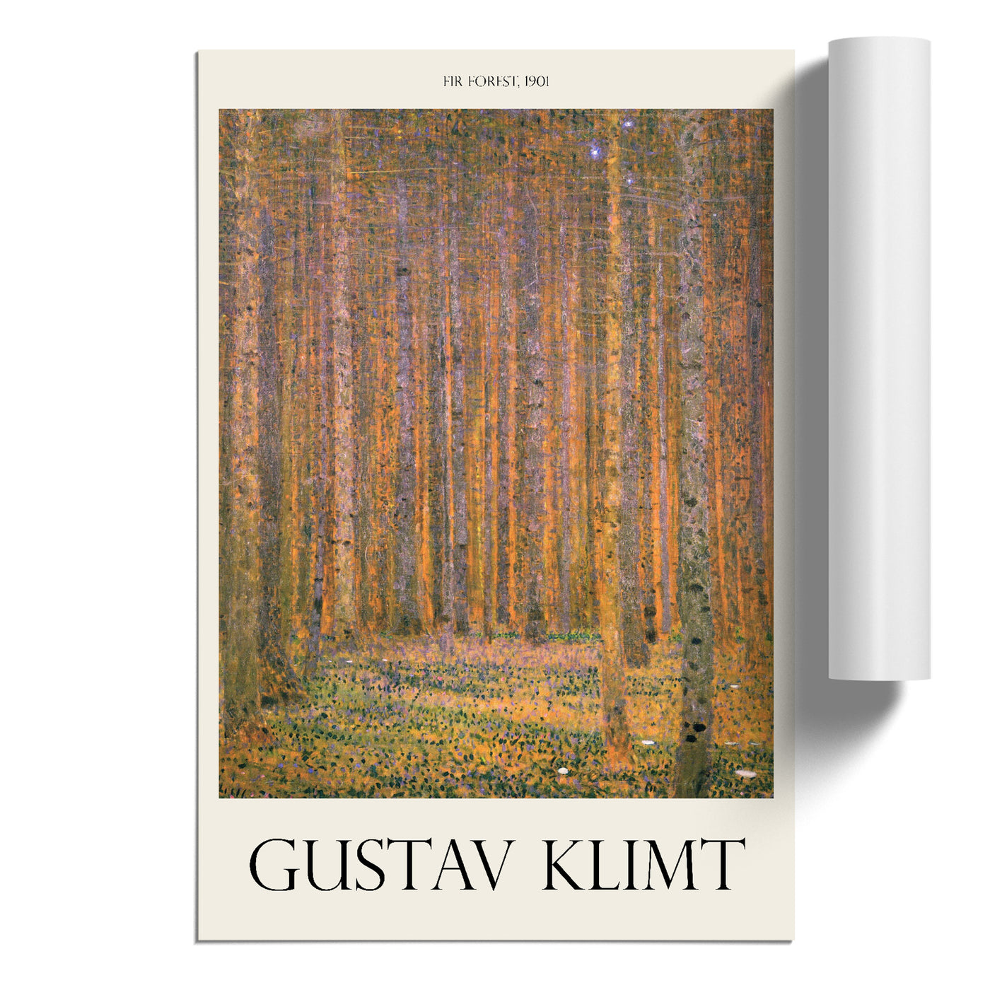 Fir Tree Forest Print By Gustav Klimt