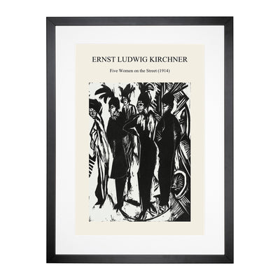 Five Women Print By Ernst Ludwig Kirchner Framed Print Main Image