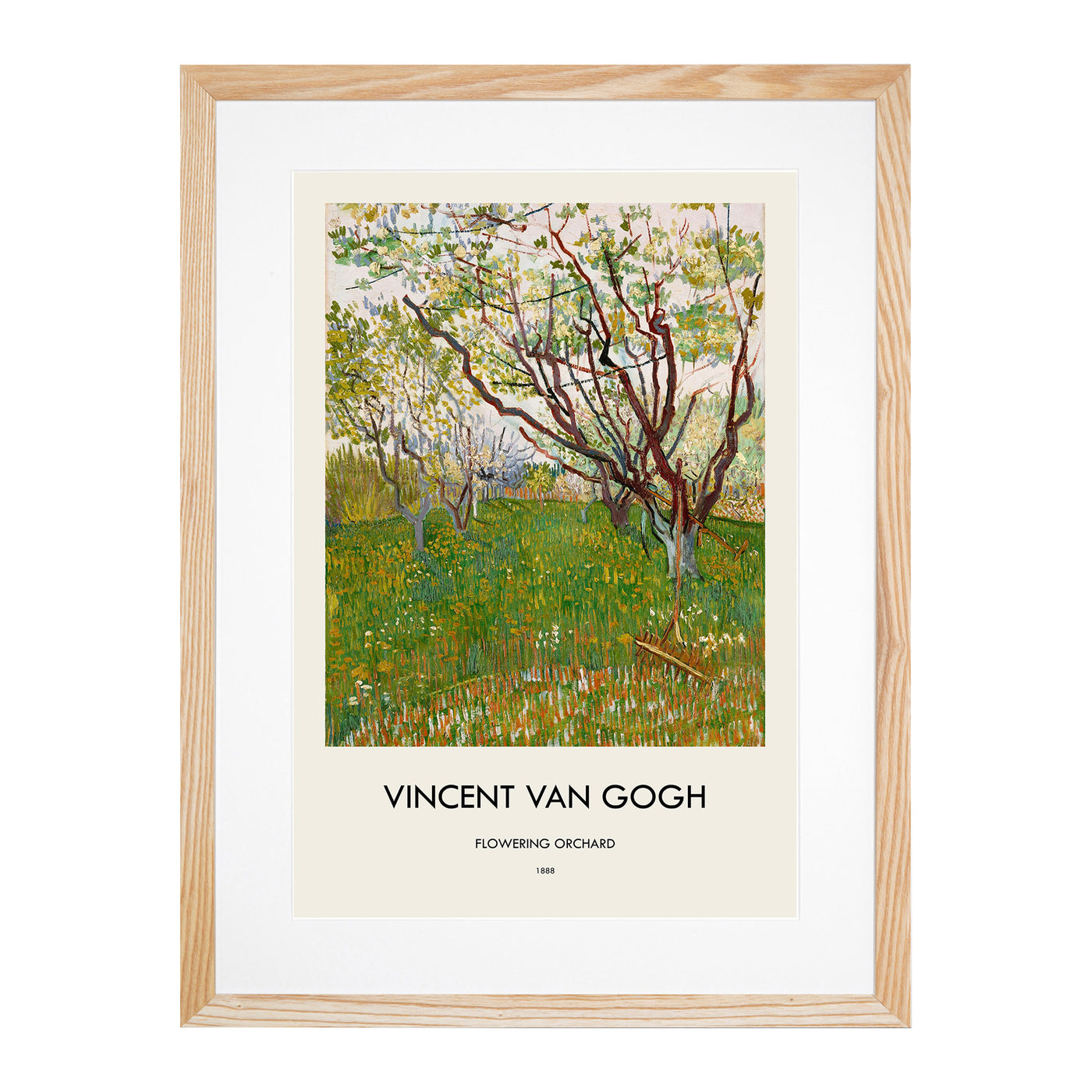 Flowering Orchard Print By Vincent Van Gogh