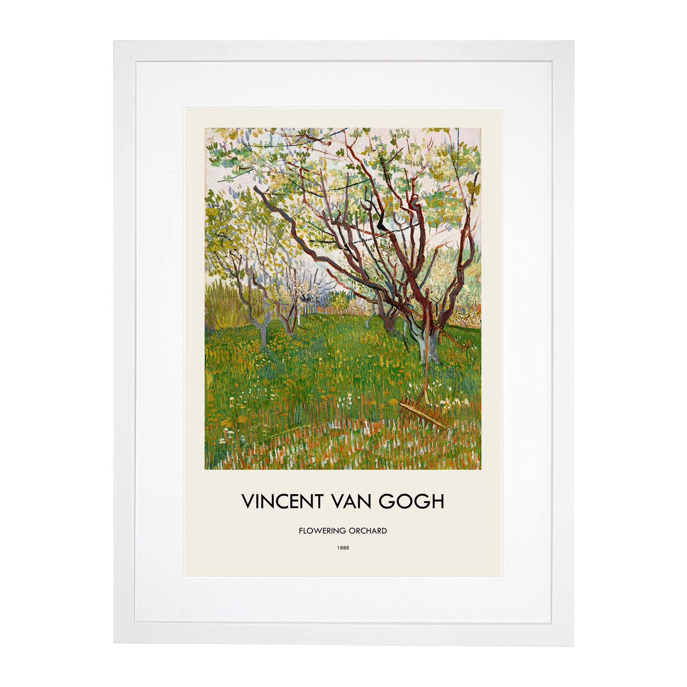 Flowering Orchard Print By Vincent Van Gogh