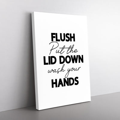 Flush Put The Lid Down Wash Your Hands V2