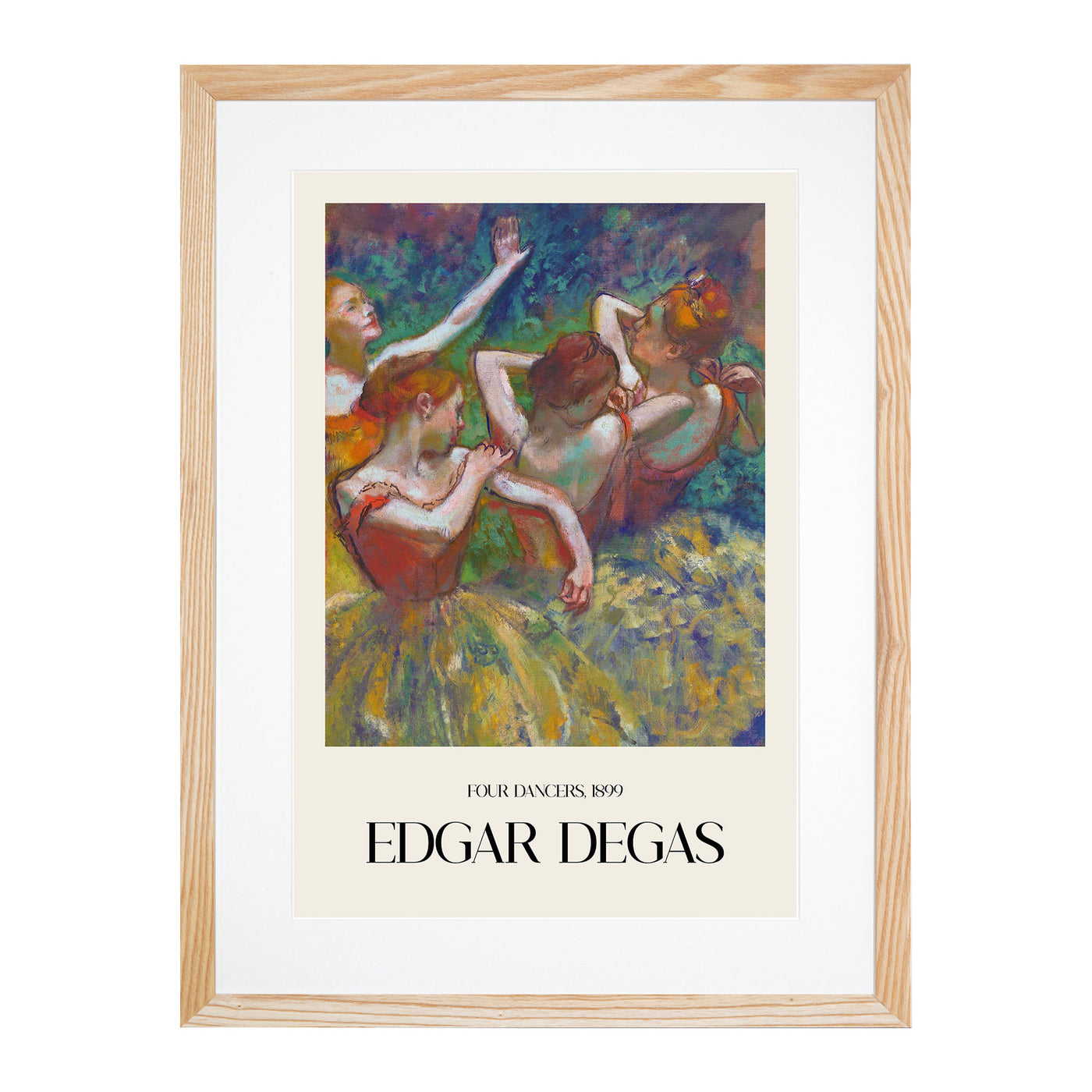 Four Ballet Ballerina Dancers Vol.1 Print By Edgar Degas