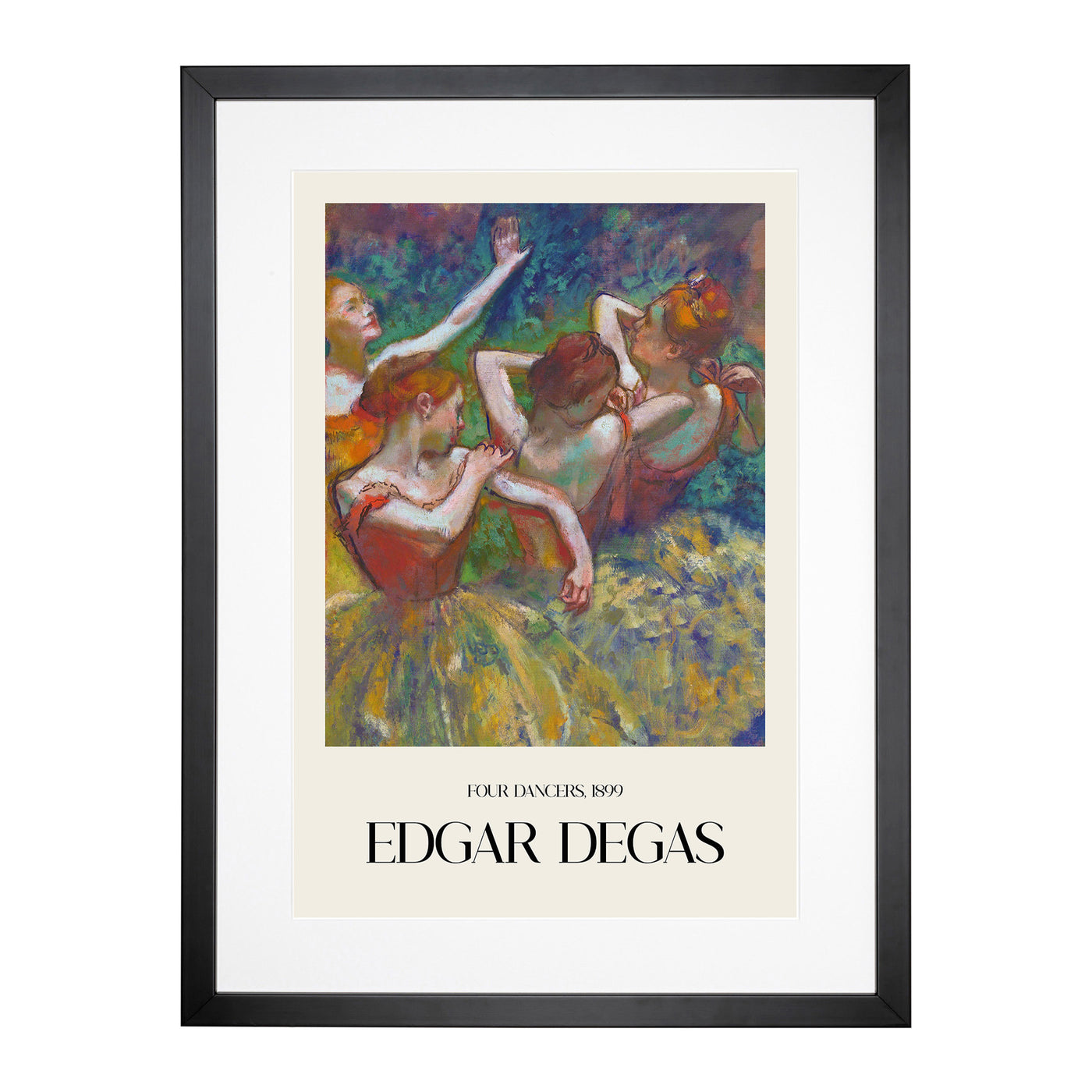 Four Ballet Ballerina Dancers Vol.1 Print By Edgar Degas Framed Print Main Image