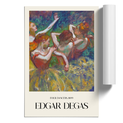 Four Ballet Ballerina Dancers Vol.1 Print By Edgar Degas