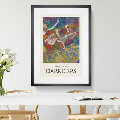 Four Ballet Ballerina Dancers Vol.1 Print By Edgar Degas