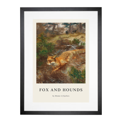 Fox And Hunting Dogs Vol.1 Print By Bruno Liljefors Framed Print Main Image