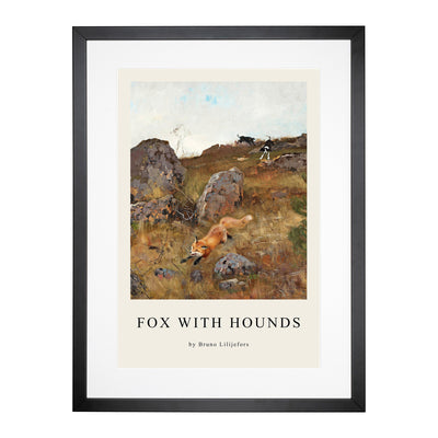 Fox And Hunting Dogs Vol.2 Print By Bruno Liljefors Framed Print Main Image