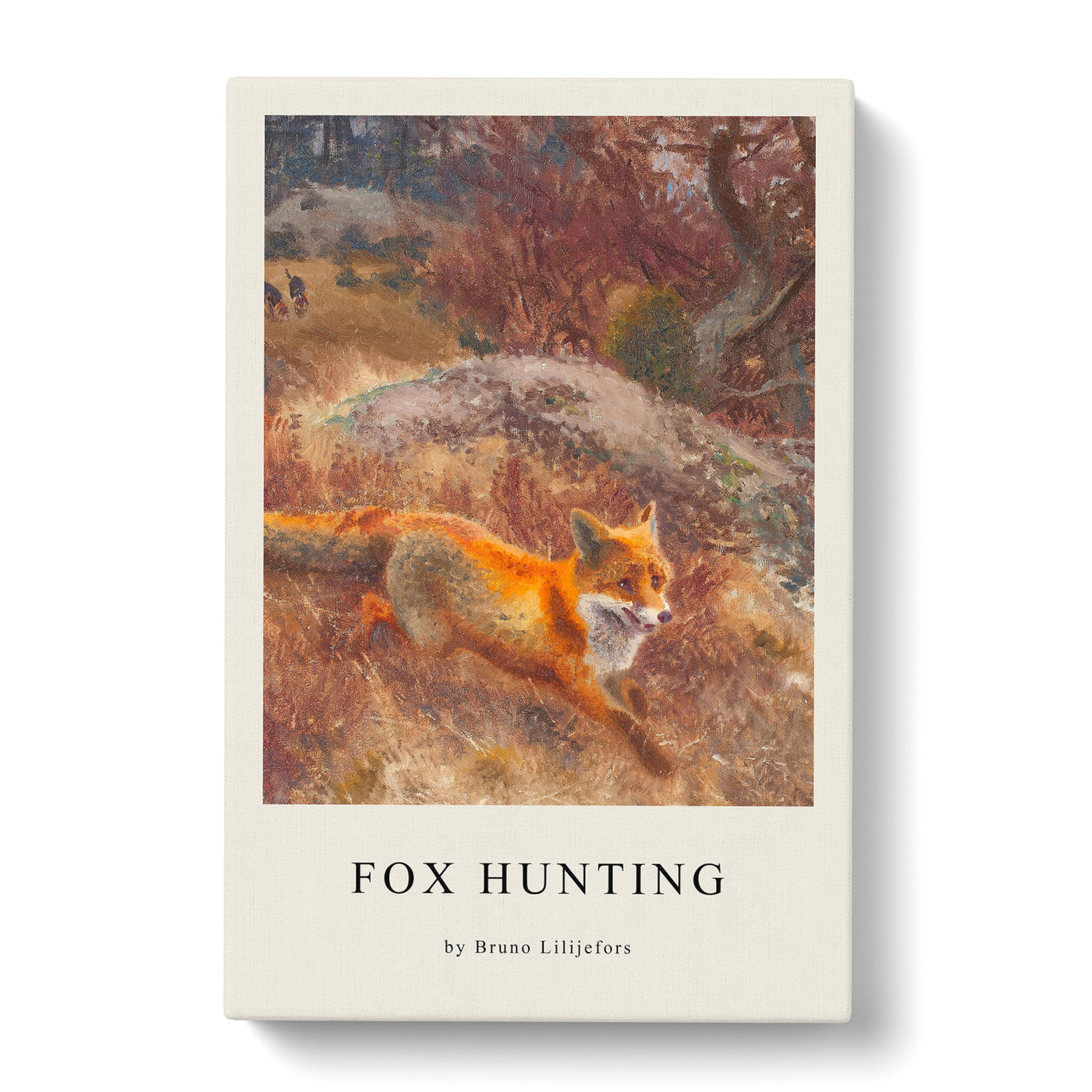 Fox And Hunting Dogs Vol.3 Print By Bruno Liljefors Canvas Print Main Image