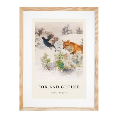 Fox Chasing Bird Print By Bruno Liljefors