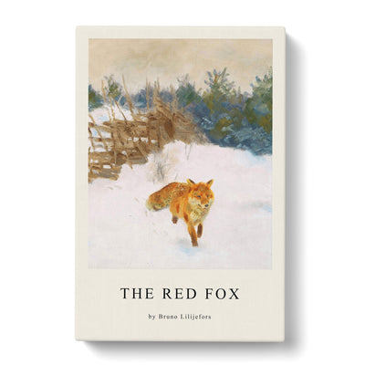 Fox In The Snow Vol.1 Print By Bruno Liljefors Canvas Print Main Image