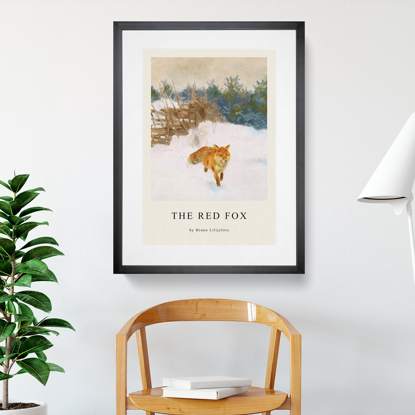 Fox In The Snow Vol.1 Print By Bruno Liljefors