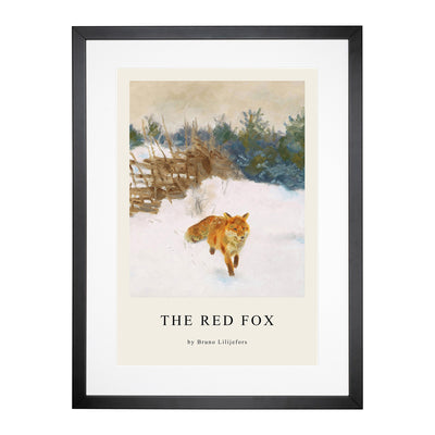 Fox In The Snow Vol.1 Print By Bruno Liljefors Framed Print Main Image