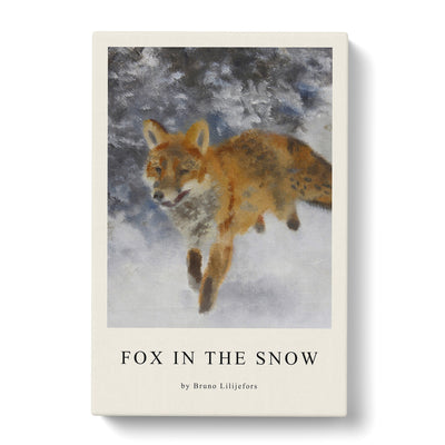 Fox In The Snow Vol.3 Print By Bruno Liljefors Canvas Print Main Image
