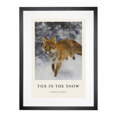 Fox In The Snow Vol.3 Print By Bruno Liljefors Framed Print Main Image