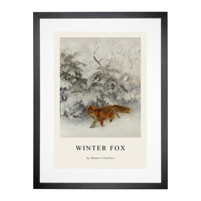Fox In The Snow Vol.4 Print By Bruno Liljefors Framed Print Main Image