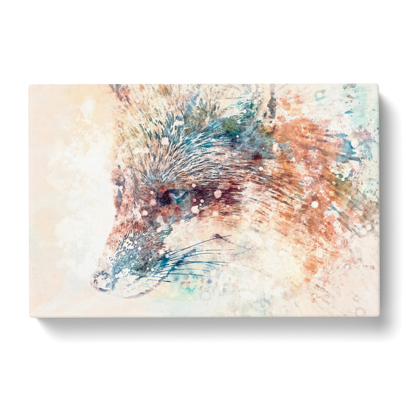 Fox In Abstract Canvas Print Main Image