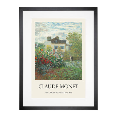 Garden In Argenteuil Print By Claude Monet Framed Print Main Image